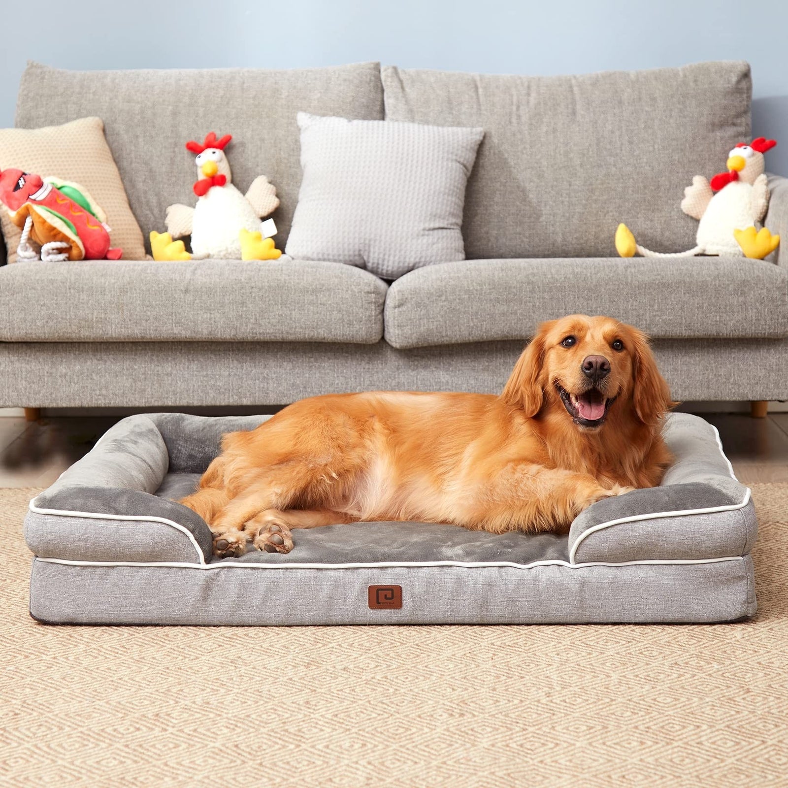 EHEYCIGA Orthopedic Dog Beds Large Sized Dog, Waterproof Memory Foam Pet Bed ...