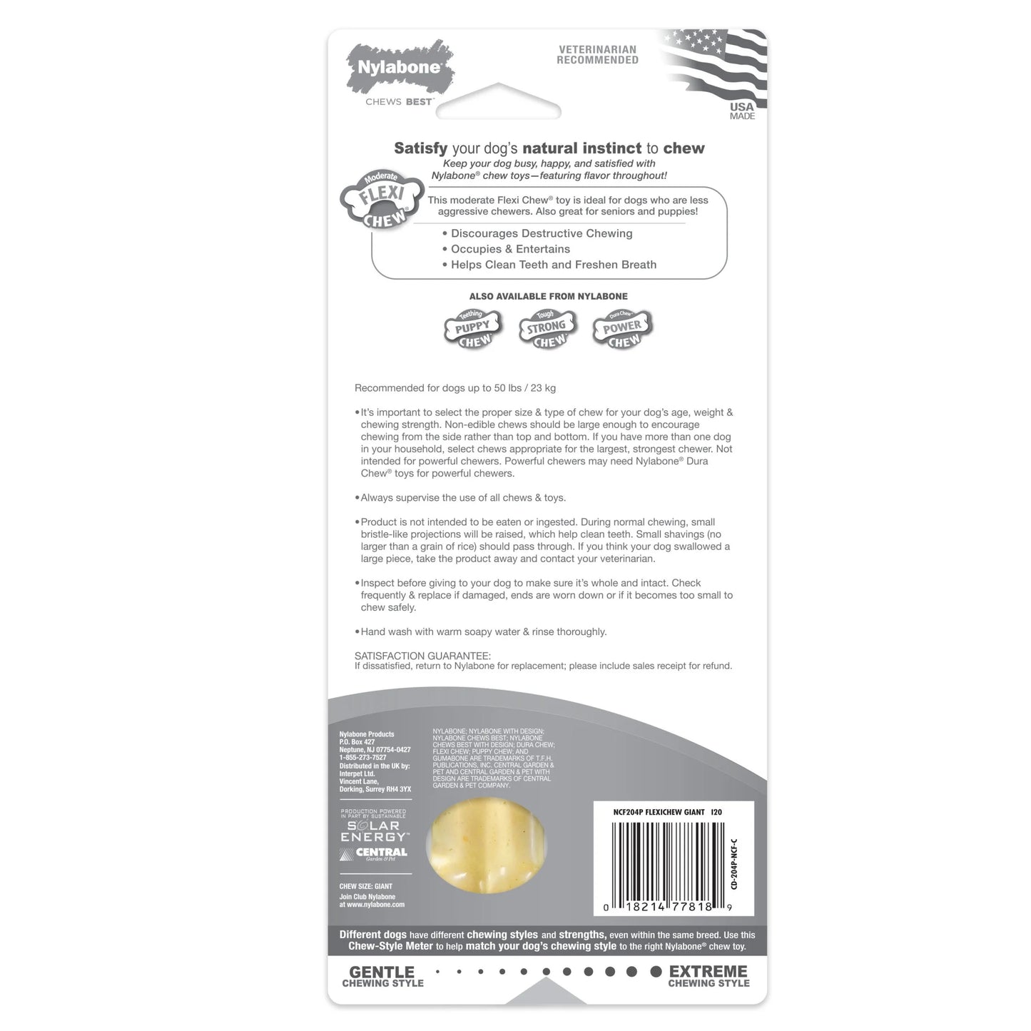 Flexi Chew Gumabone Original Bone Chew Toy Chicken Large (1 Count)