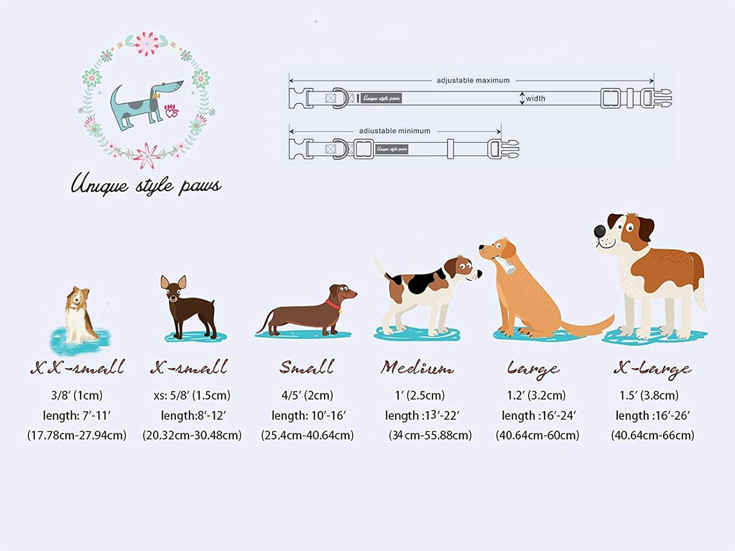 Dog Collar, Pet Collar Dog Bowtie Gift for Girl or Boy Dogs, Christmas Gingerbread Man Adjustable Dog Collar for X-Small Dogs